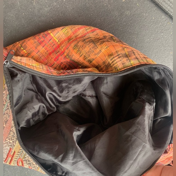 Bohemian long bag from Honduras made with mixed fabrics - Picture 4 of 5